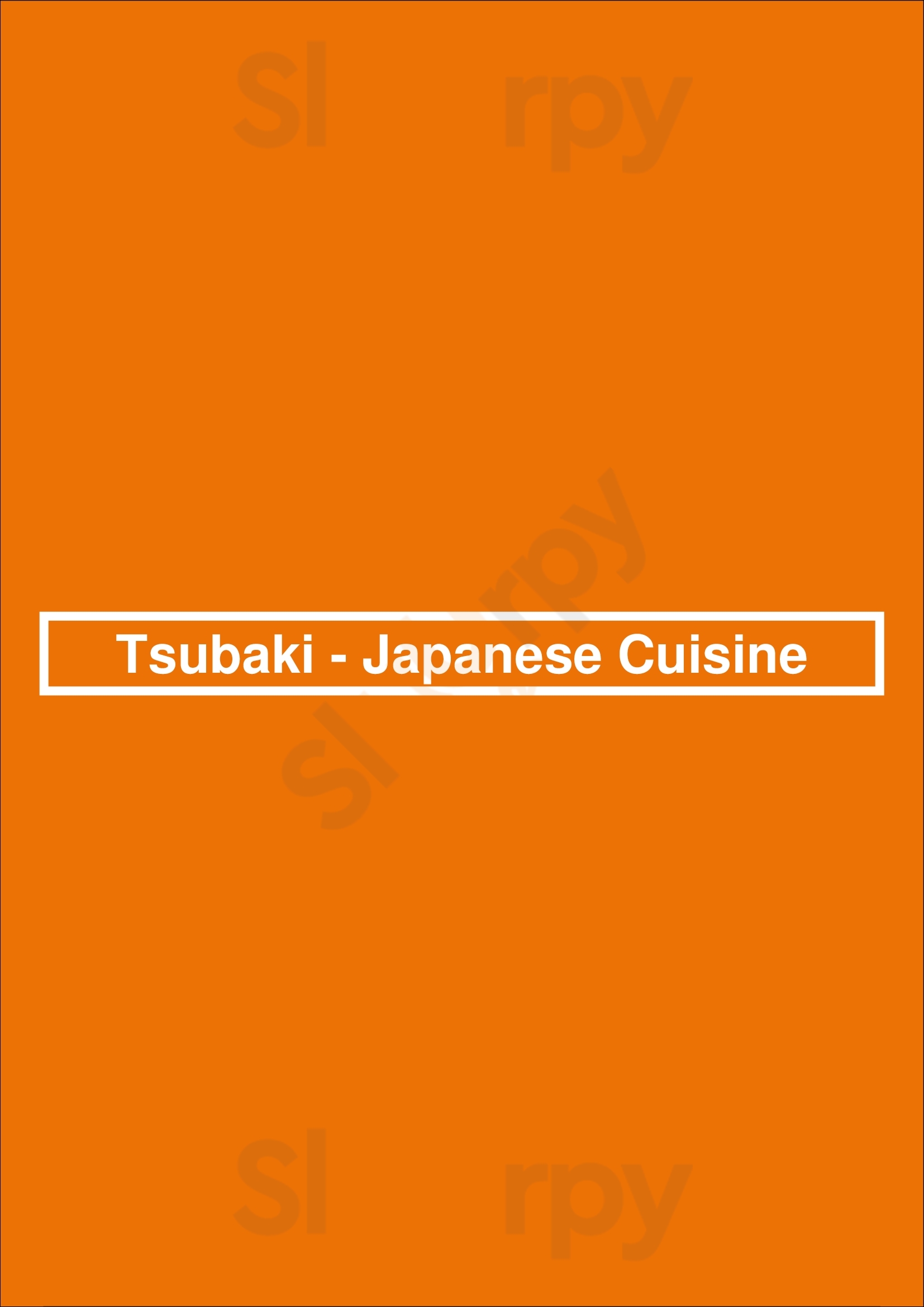 Tsubaki - Japanese Cuisine Lisboa Menu - 1