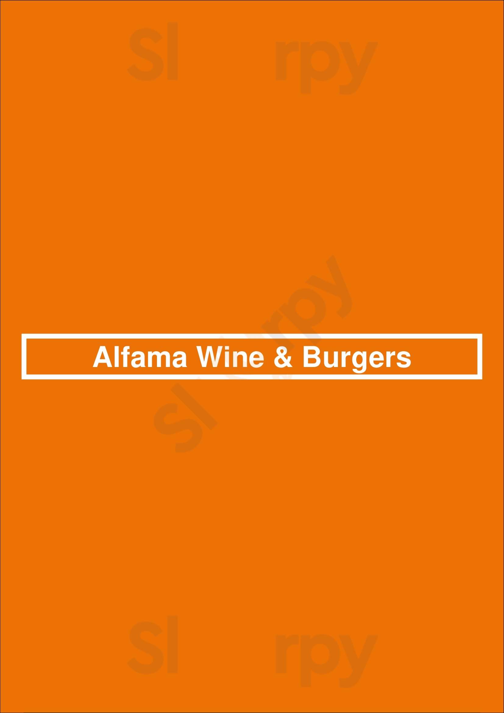 Alfama Wine & Burgers Lisboa Menu - 1