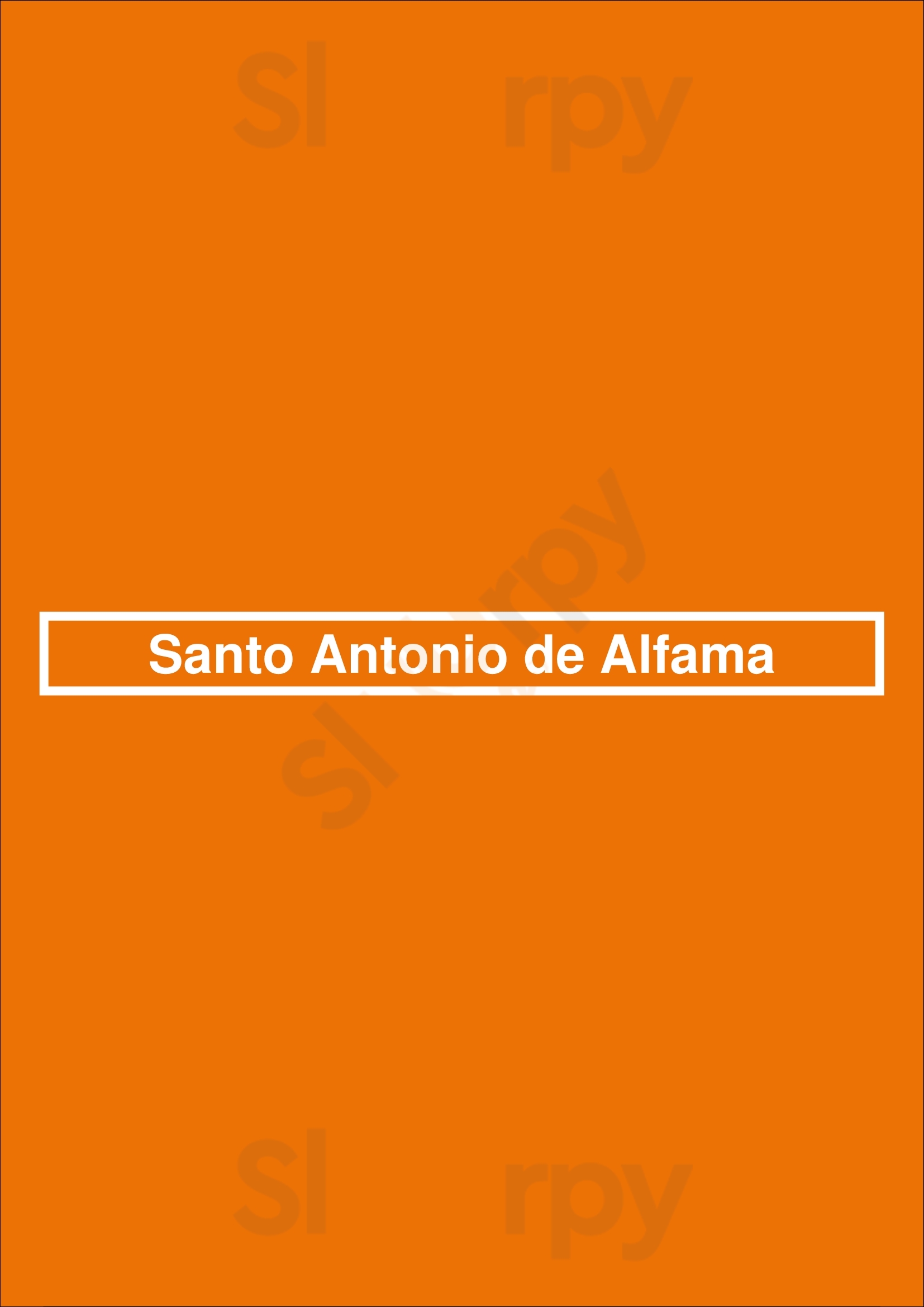 Santo Antonio De Alfama Lisboa Menu - 1
