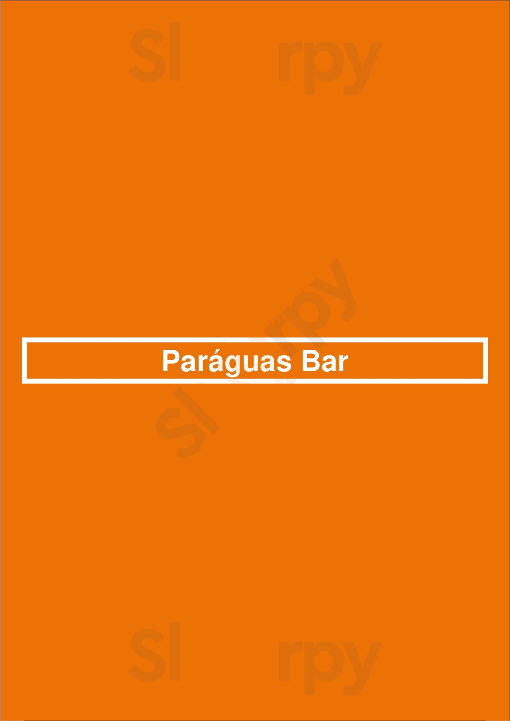 Paráguas Bar Lisboa Menu - 1