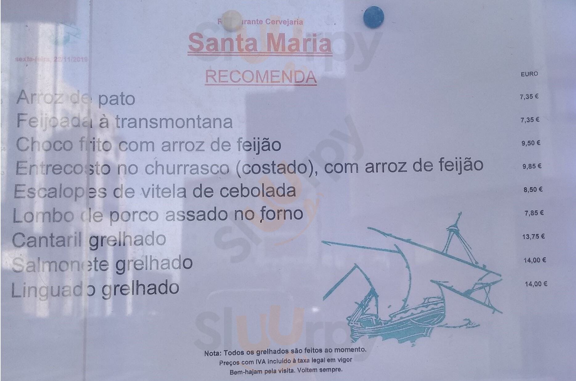 Restaurante Santa Maria Lisboa Menu - 1
