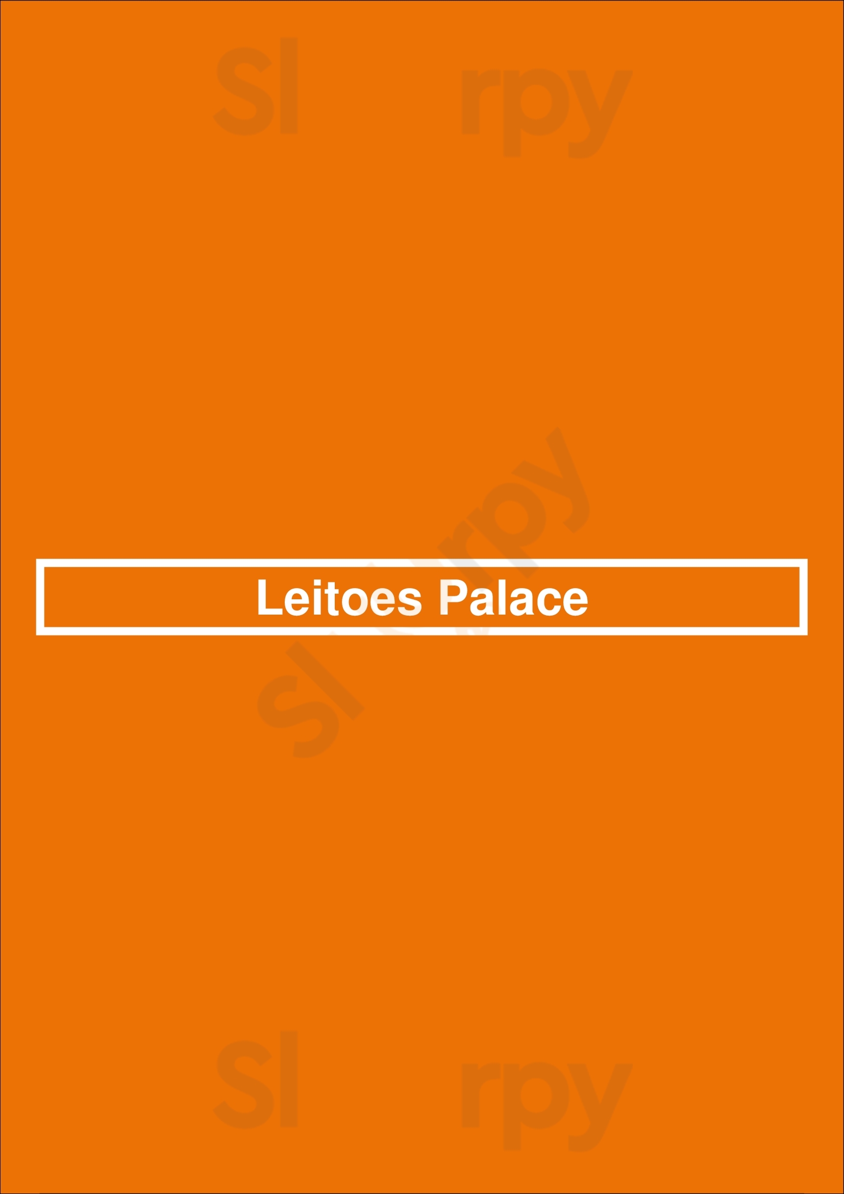Leitoes Palace Porto Menu - 1