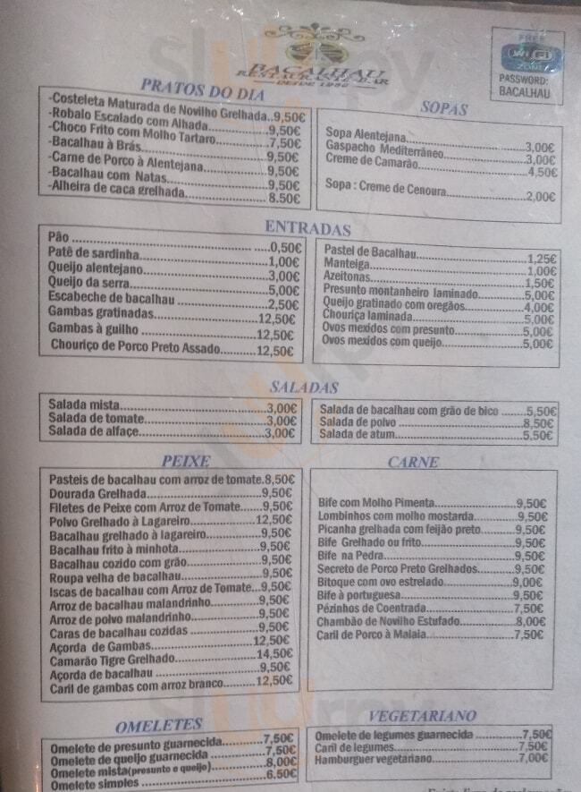 Bacalhau Restaurante-bar Lisboa Menu - 1