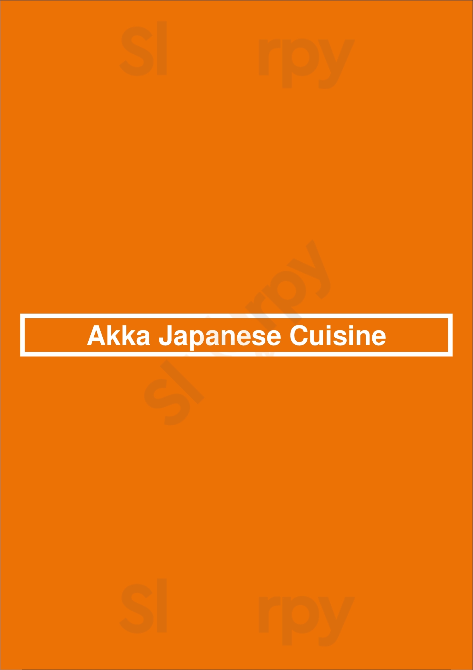 Akka Japanese Cuisine Porto Menu - 1