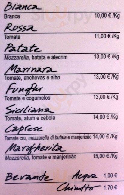 Pizza A Pezzi Lisboa Menu - 1