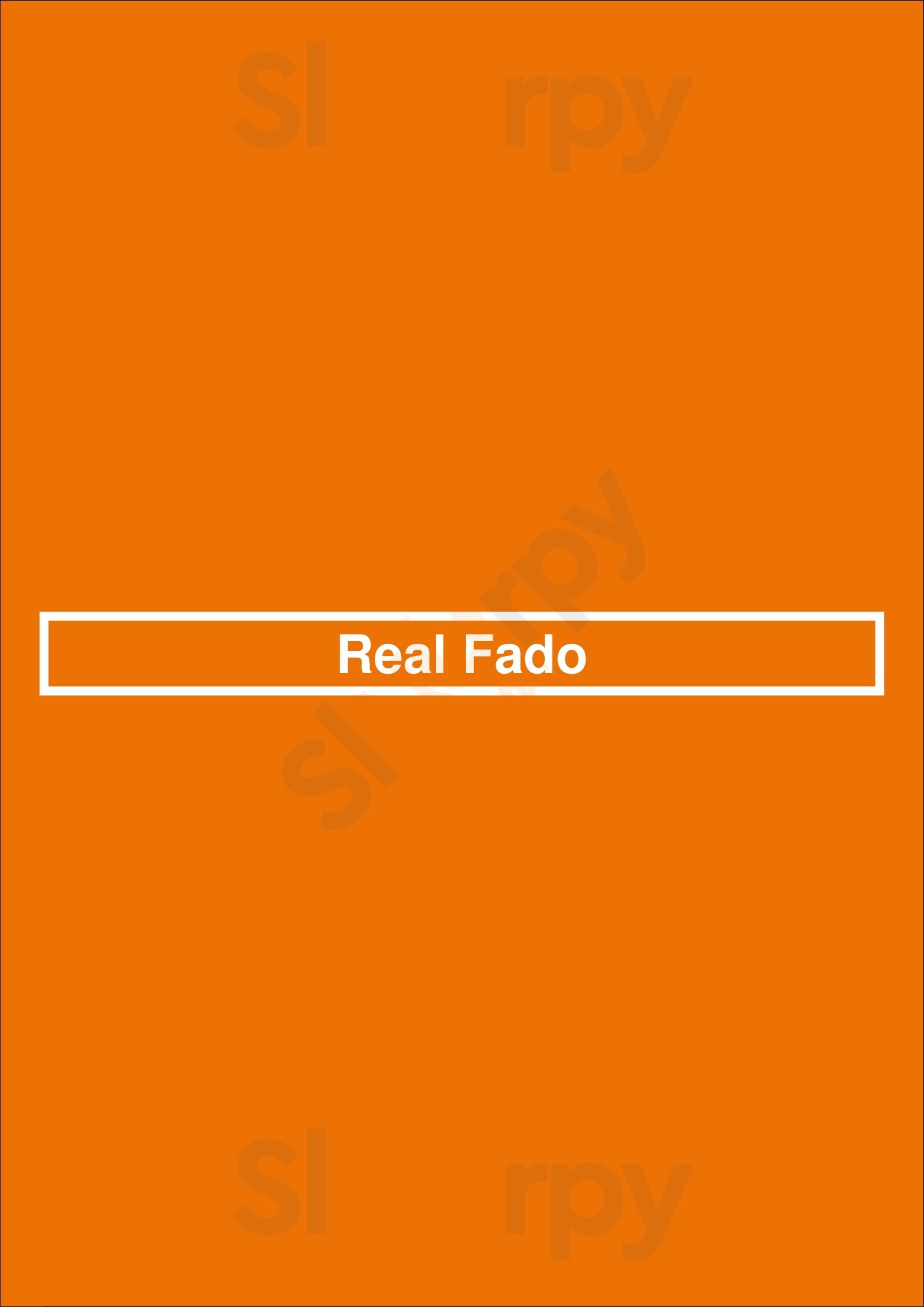 Real Fado Lisboa Menu - 1