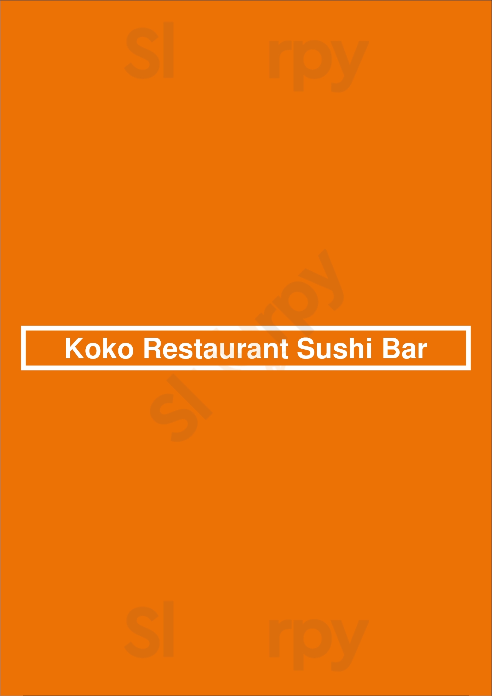Koko Restaurant Sushi Bar Lisboa Menu - 1