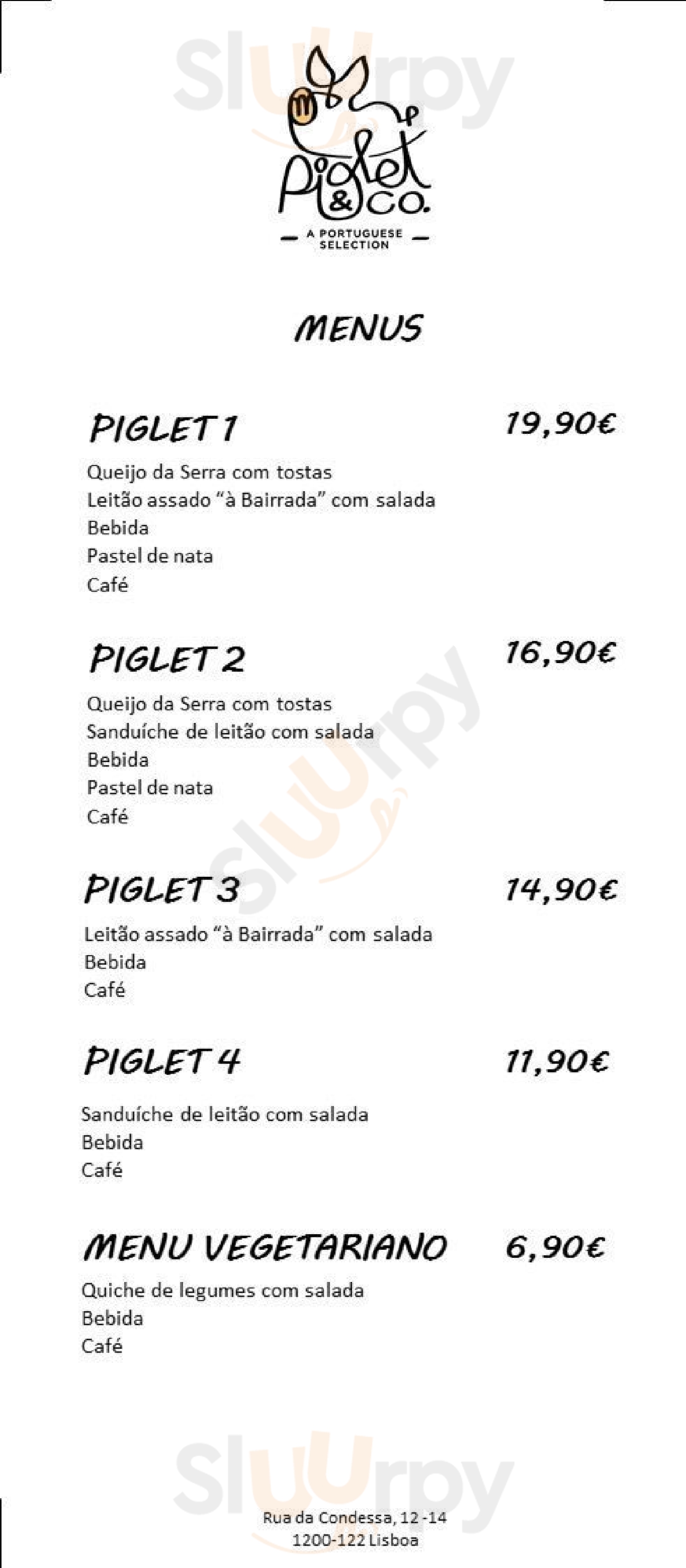 Piglet & Co Lisboa Menu - 1
