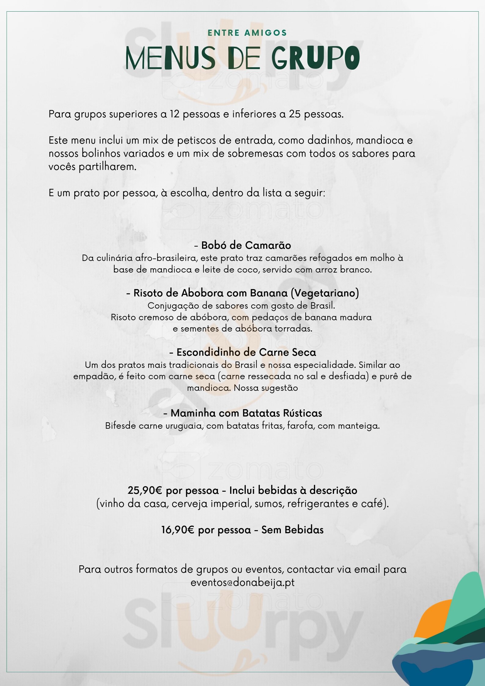 Dona Beija Lisboa Menu - 1