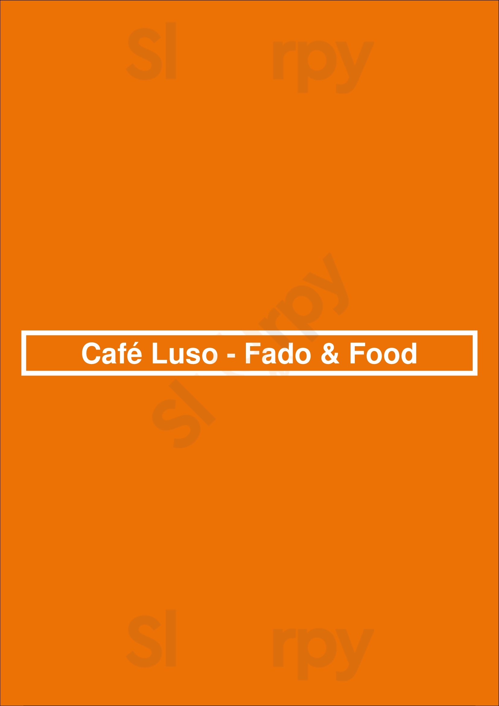 Café Luso - Fado & Food Lisboa Menu - 1