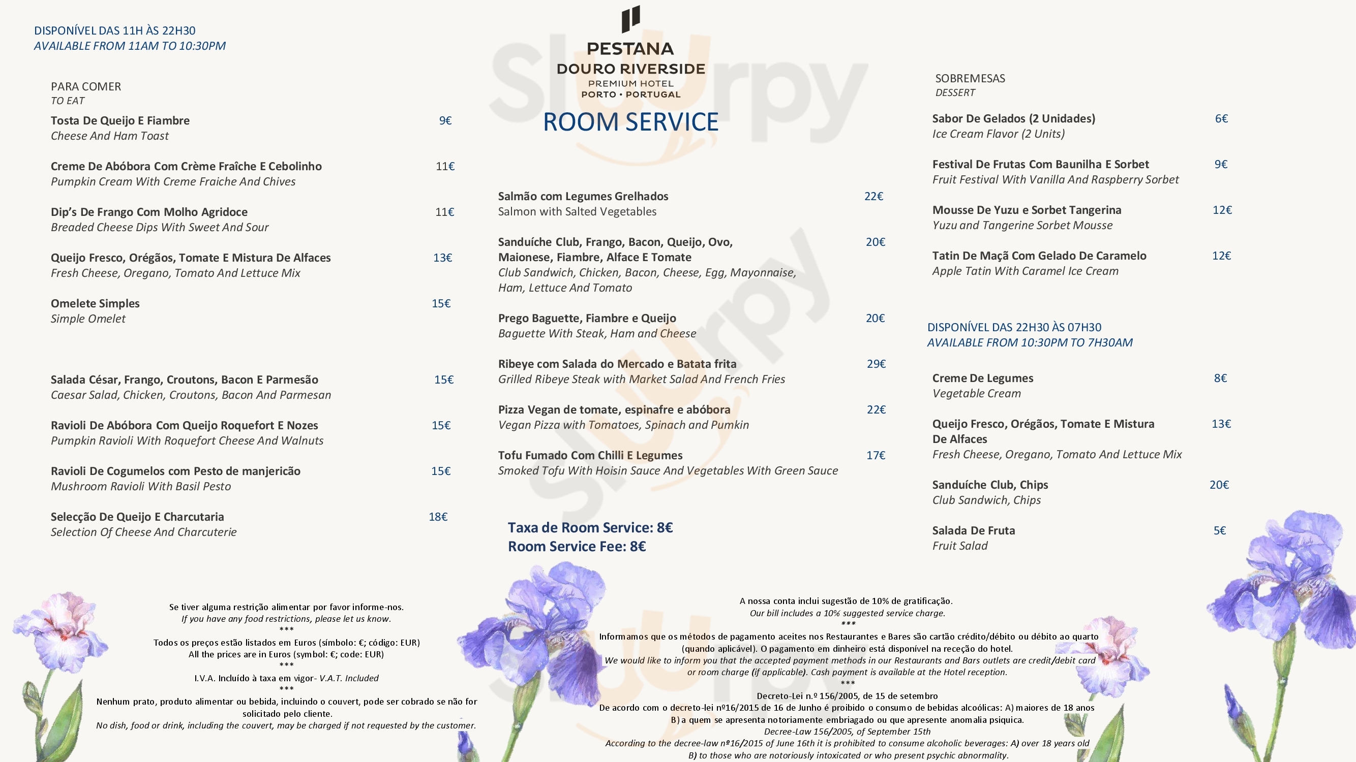 Main Menu - Heritage Bistro & Bar