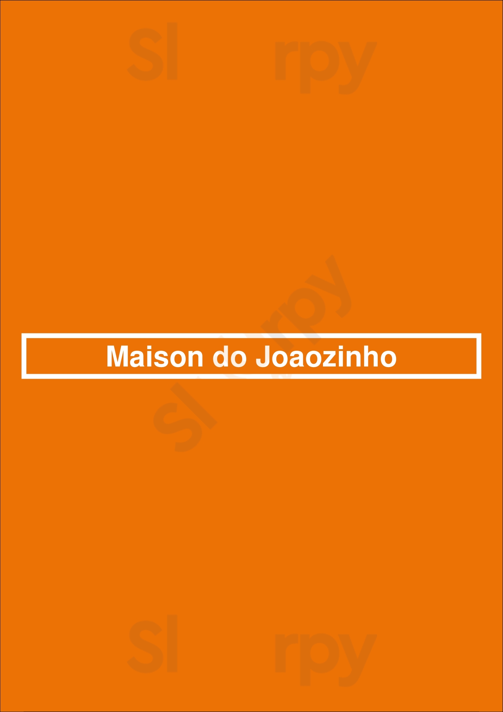 Maison Do Joaozinho Porto Menu - 1