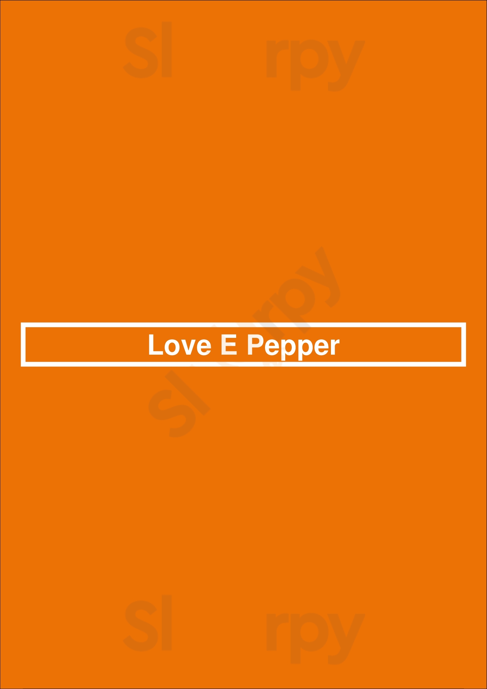 Love&pepper Porto Menu - 1
