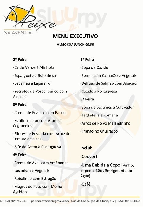 Peixe Na Avenida Lisboa Menu - 1