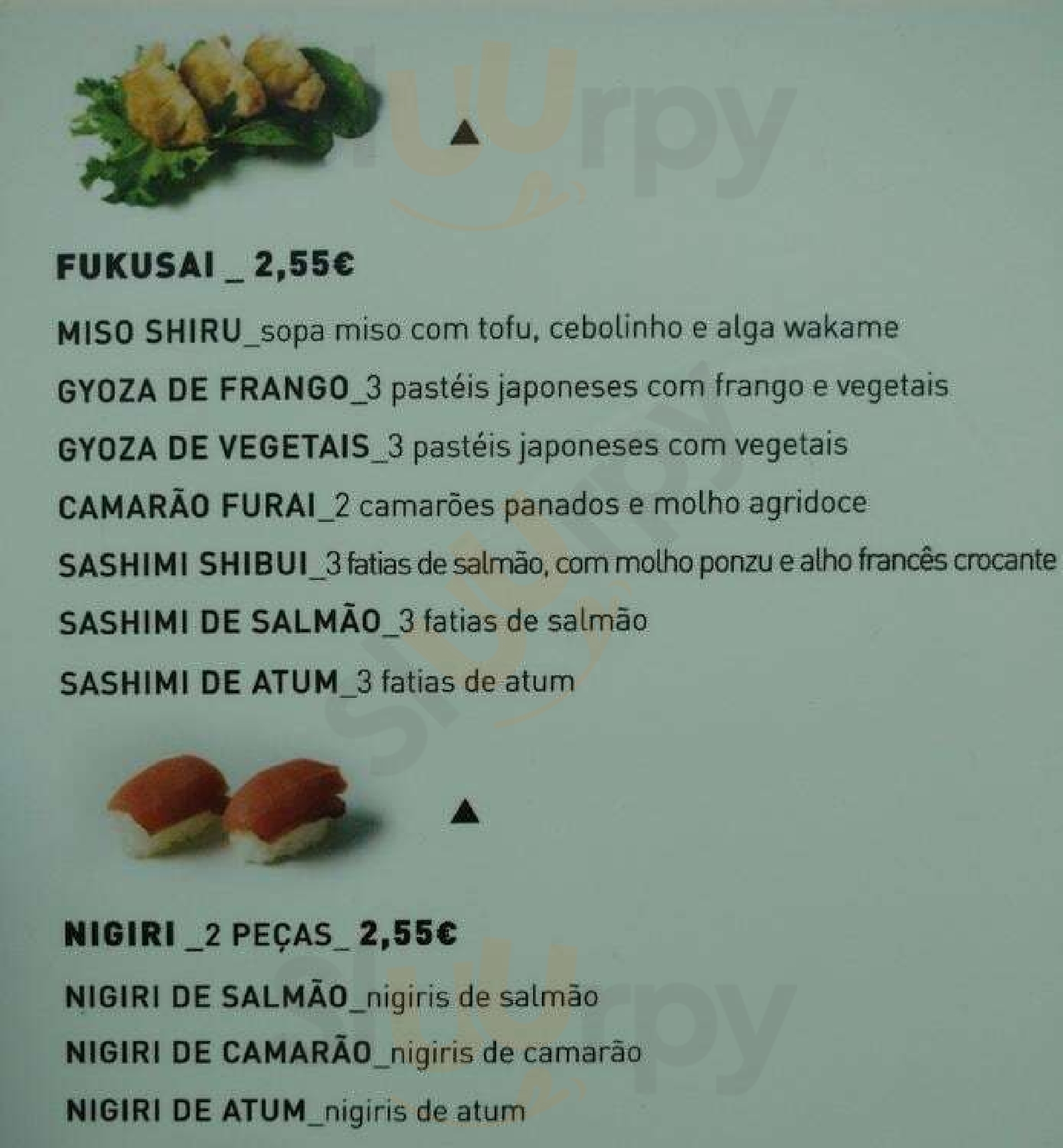 Shibui Sushi Porto Menu - 1