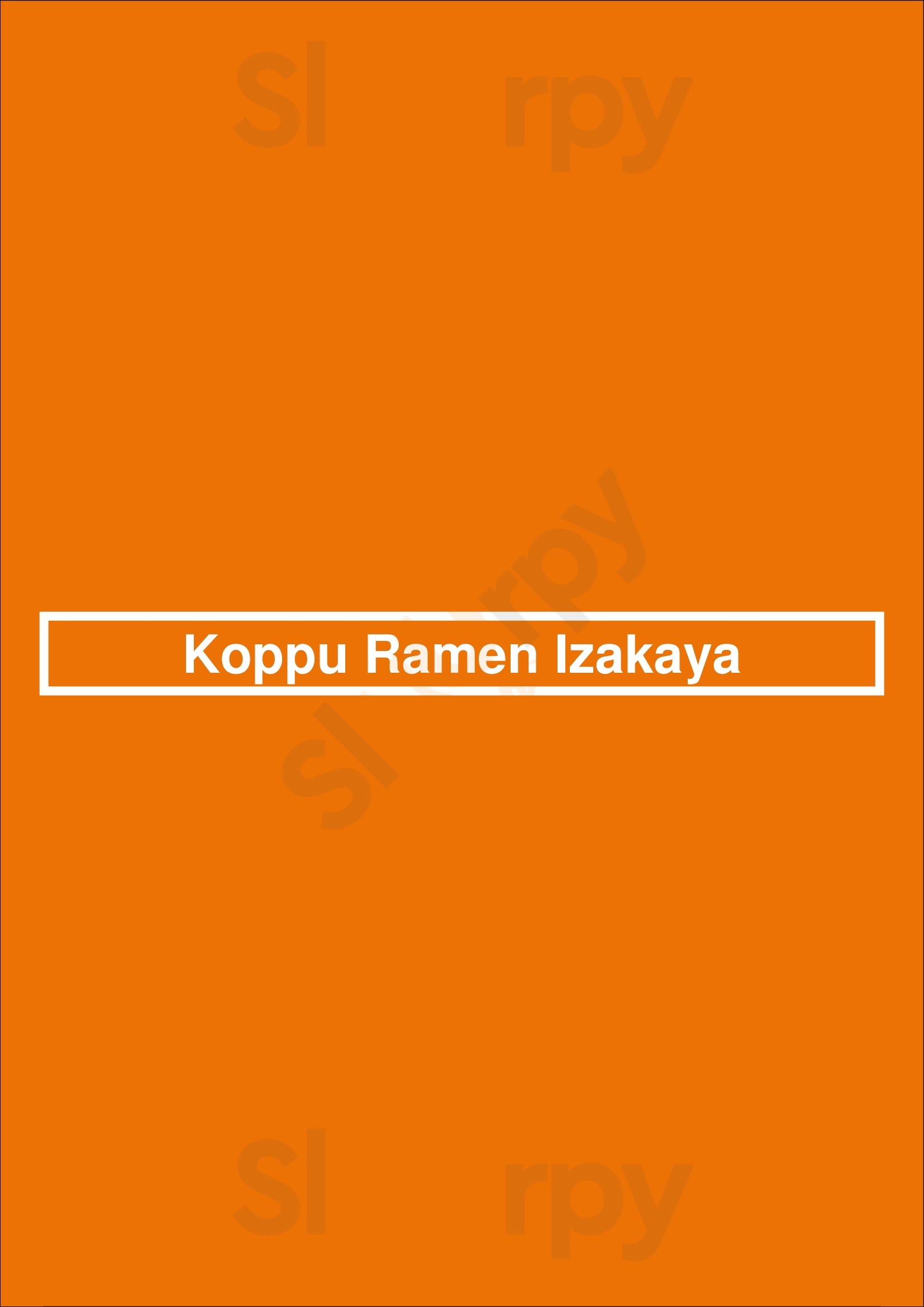Koppu Ramen Izakaya - Avenida Lisboa Menu - 1