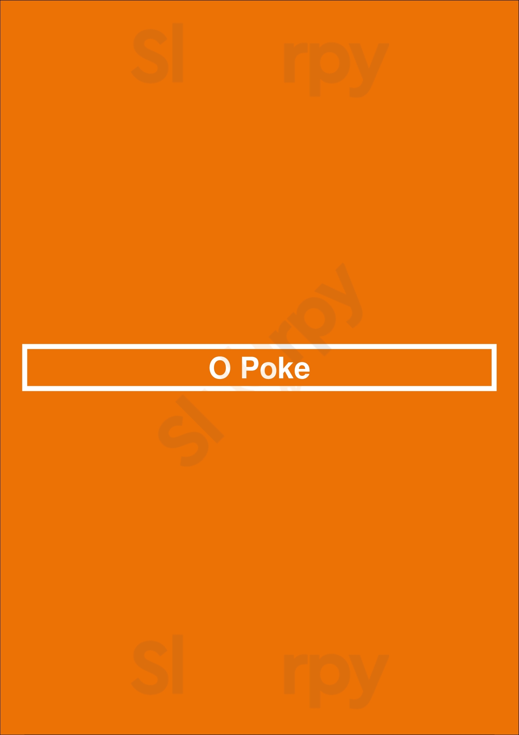 O Poke By Chef Kiko Lisboa Menu - 1