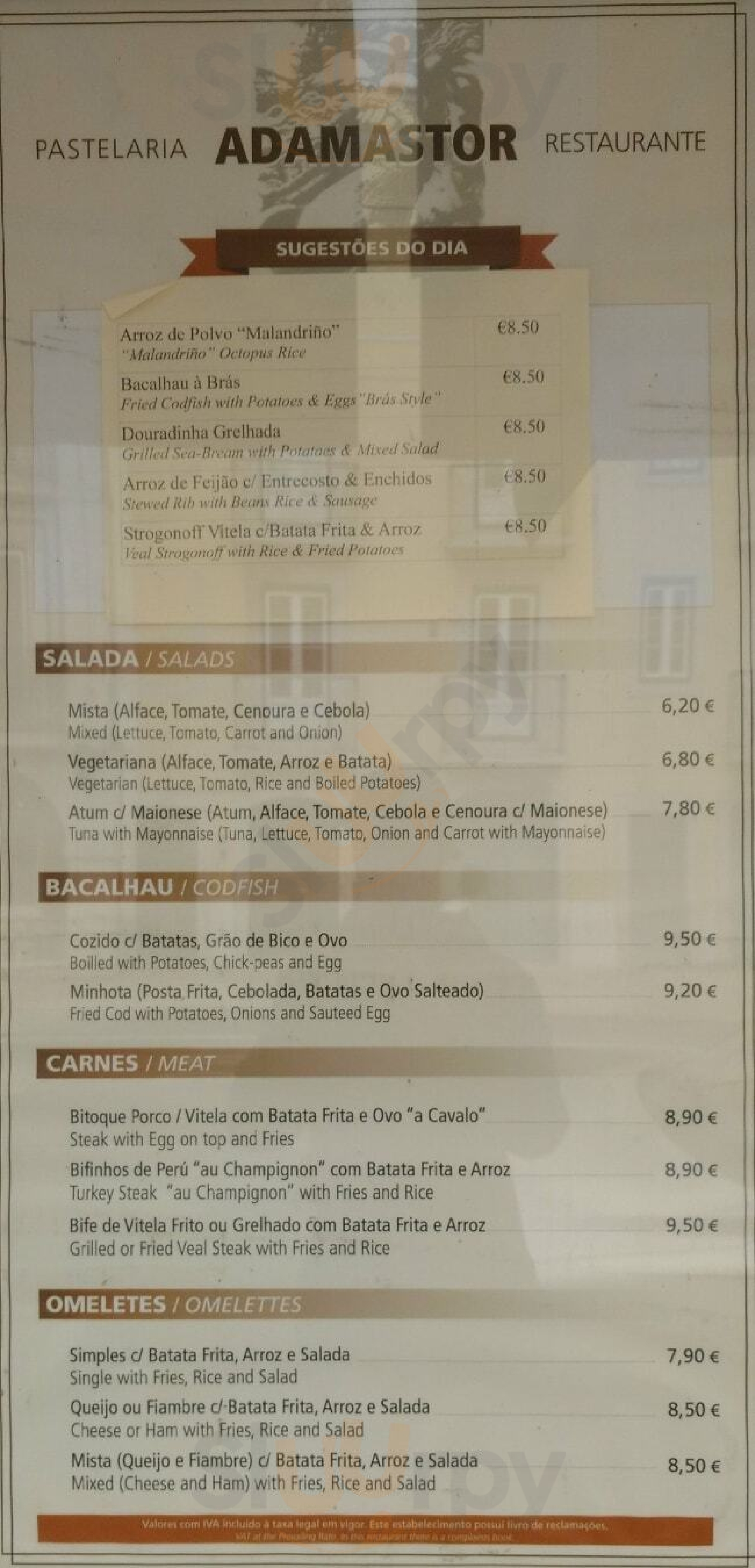 Restaurant Adamastor Lisboa Menu - 1