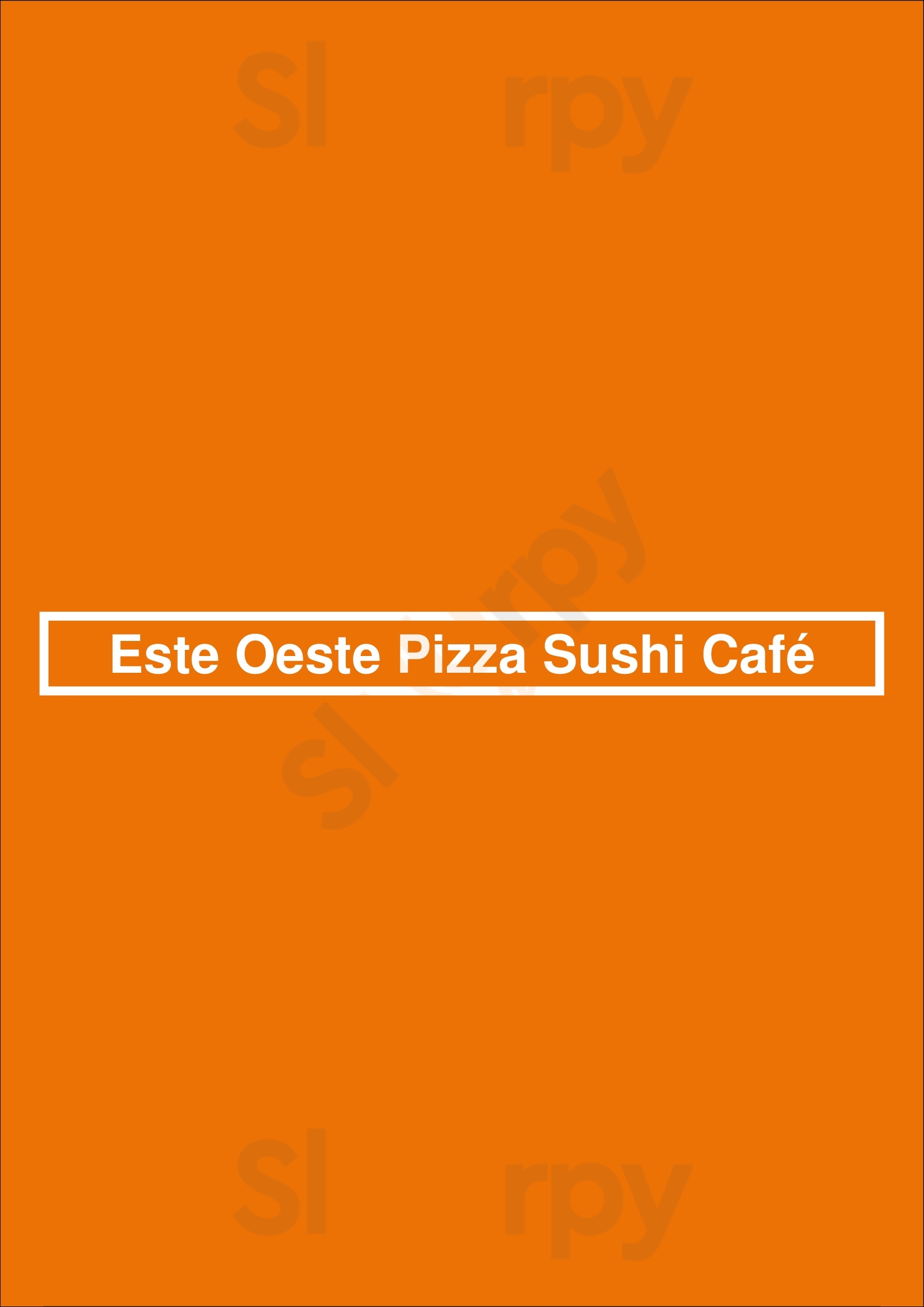 Este Oeste Pizza Sushi Café Lisboa Menu - 1
