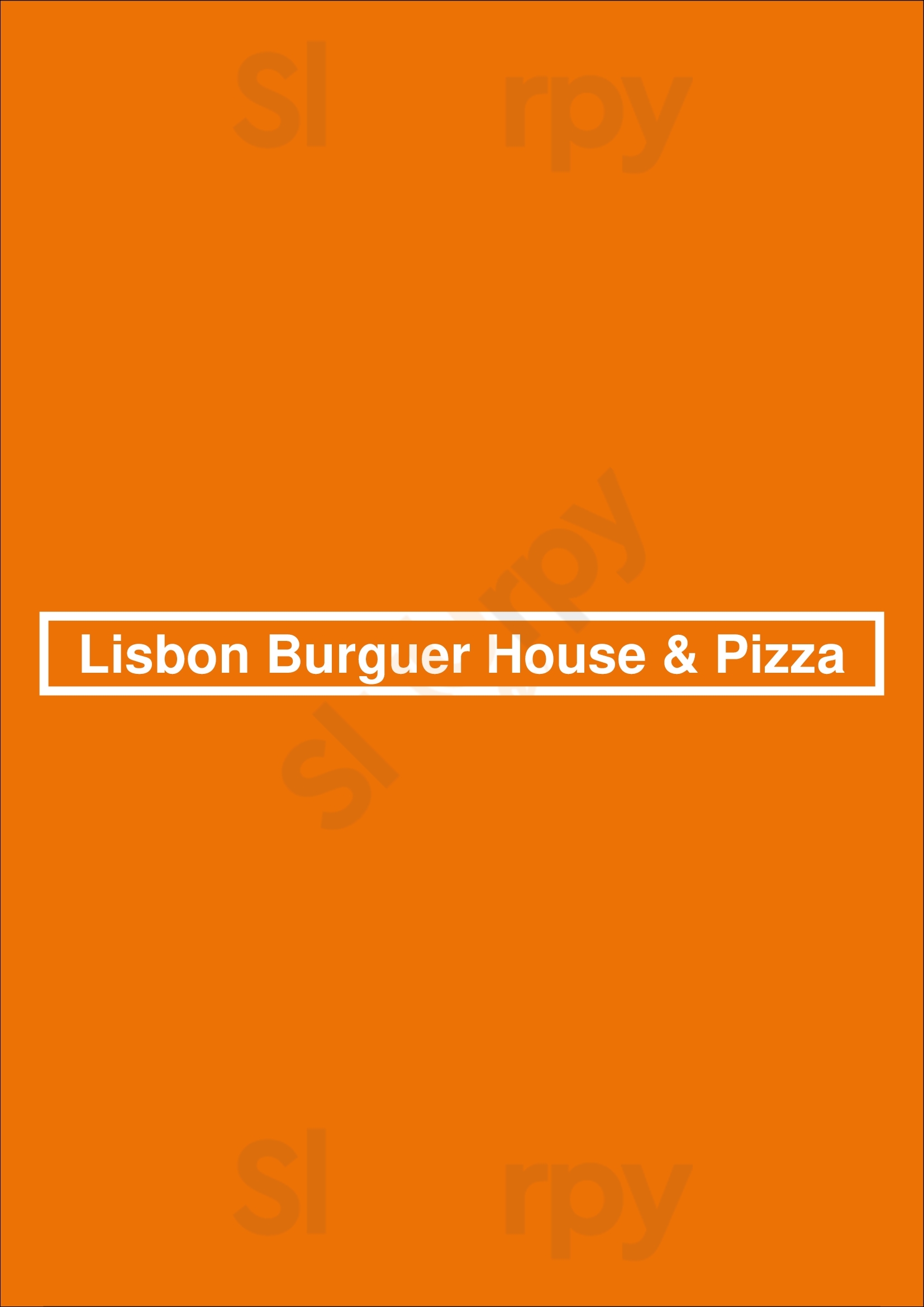 Lisbon Burger House & Pizza Lisboa Menu - 1