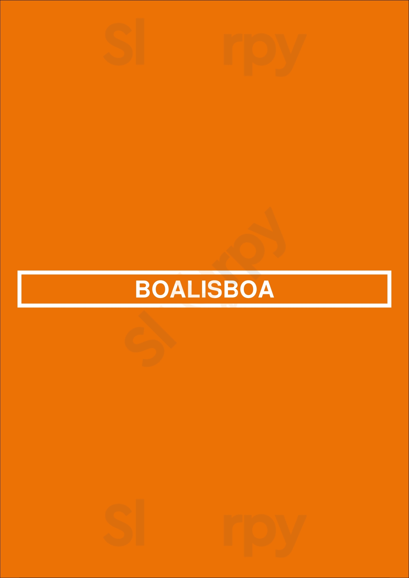 Boalisboa Lisboa Menu - 1