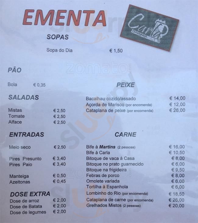 Restaurante Carla Lisboa Menu - 1