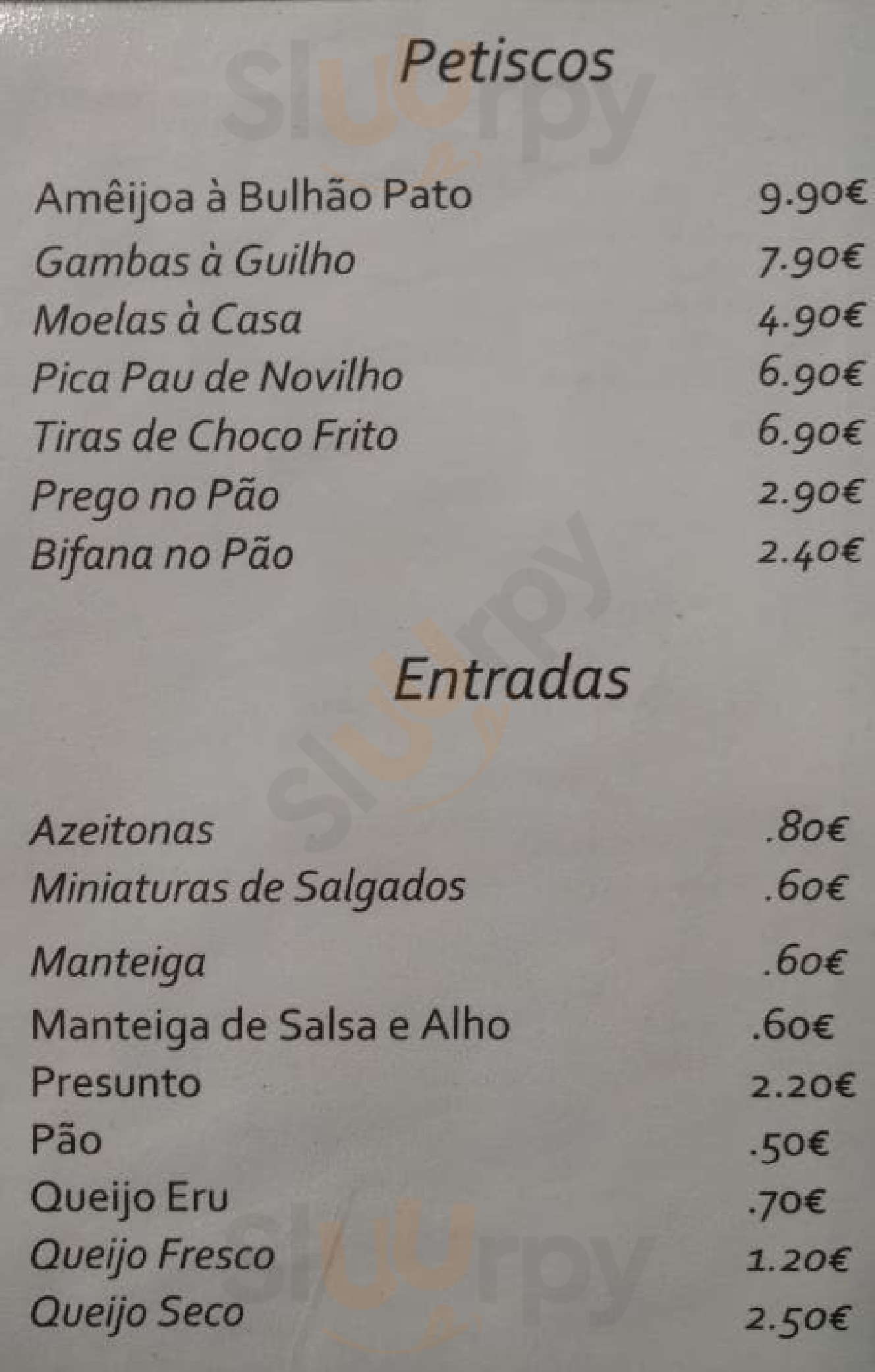Restaurante Zero Lisboa Menu - 1