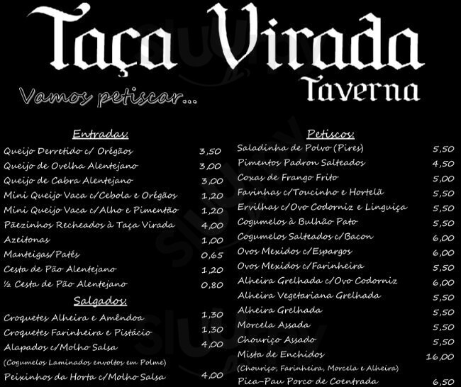 Taça Virada Taverna Lisboa Menu - 1