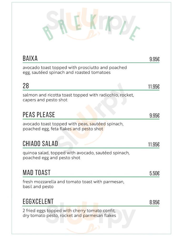 Green Coffee Lisboa Menu - 1
