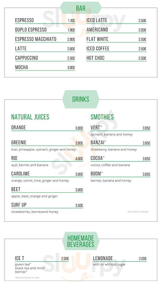 Green Coffee Lisboa Menu - 1