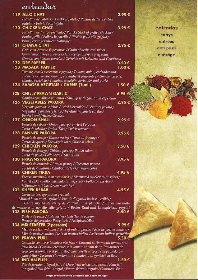 Gandhi Palace - Restelo Lisboa Menu - 1