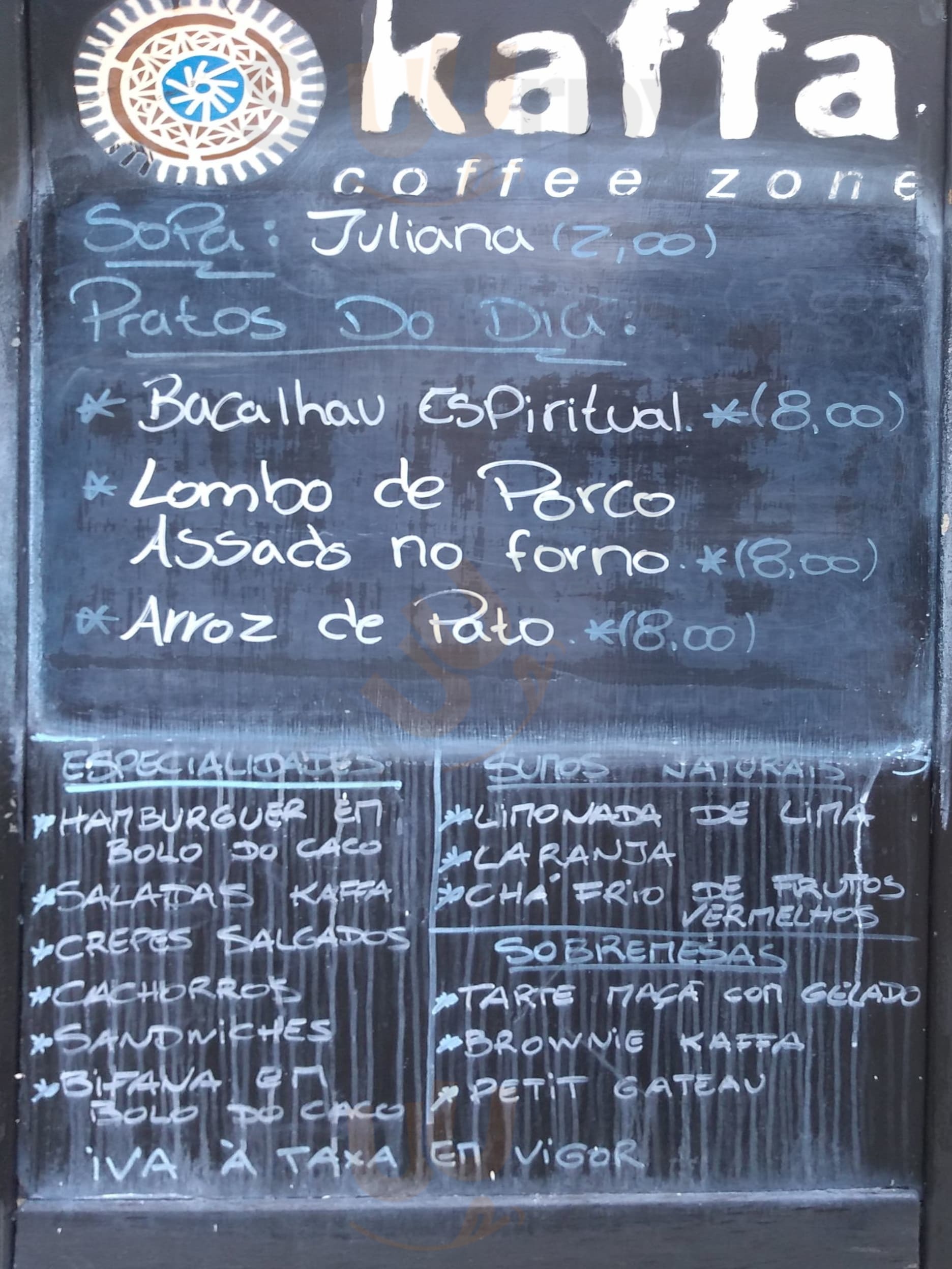 Kaffa Coffee Zone Lisboa Menu - 1