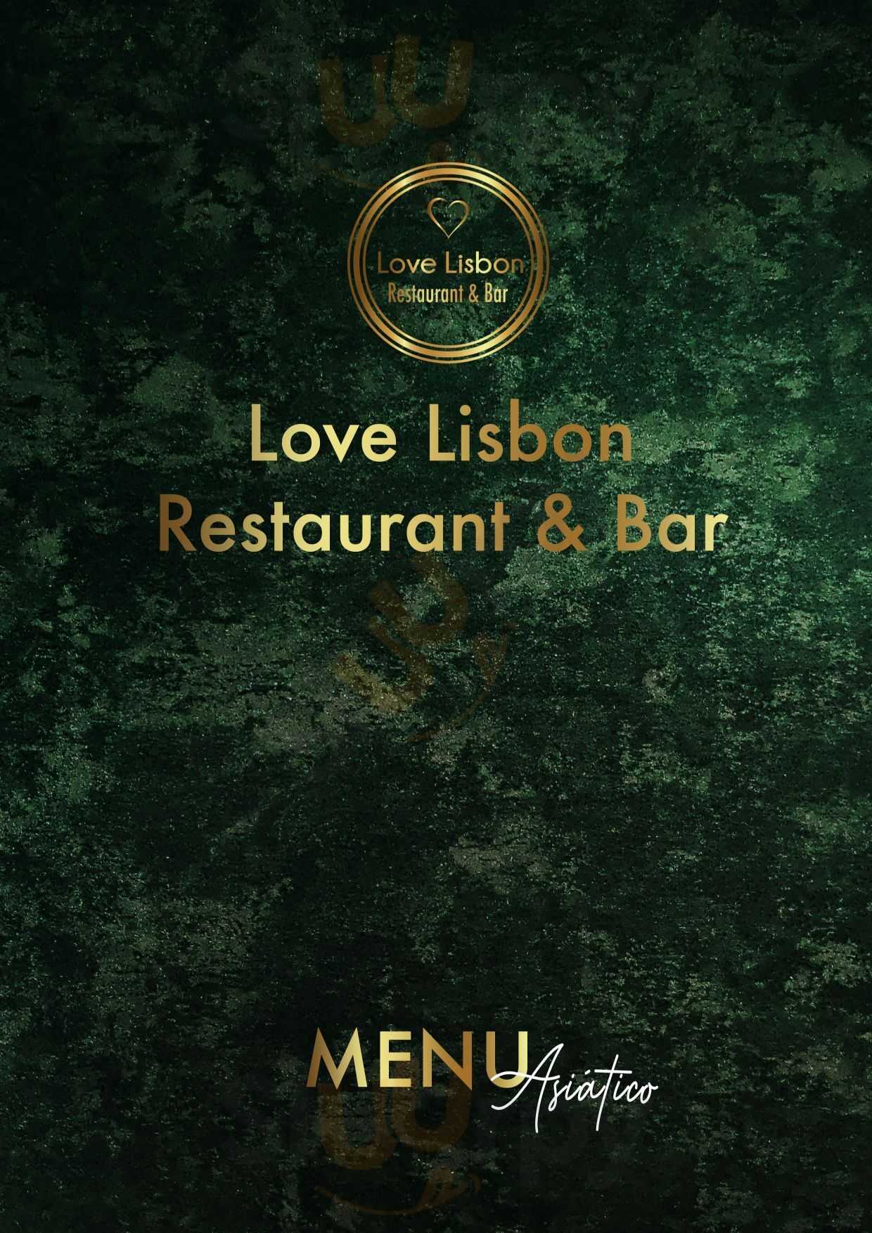 Love Lisbon Restaurant & Bar Lisboa Menu - 1
