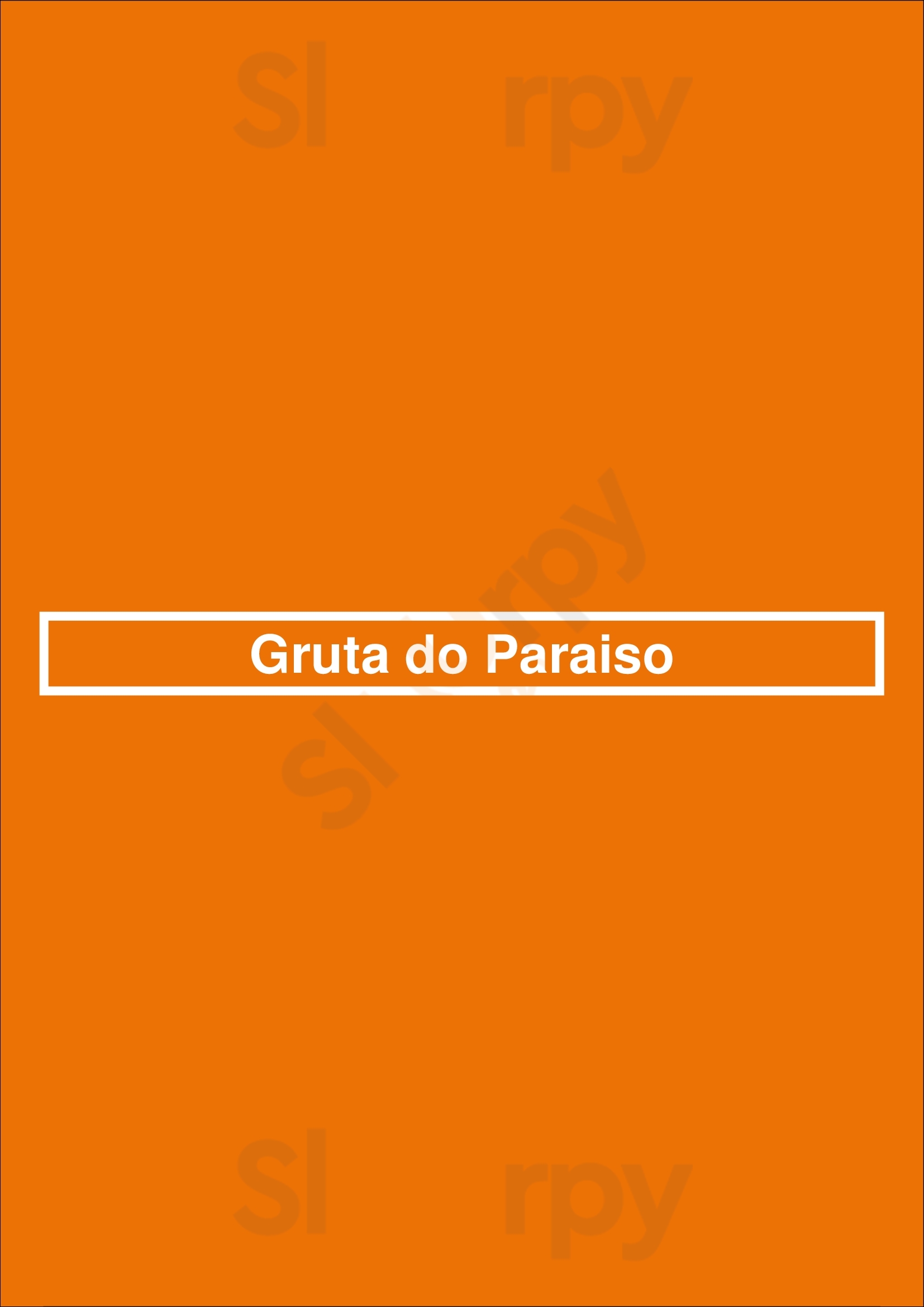 Gruta Do Paraiso Lisboa Menu - 1