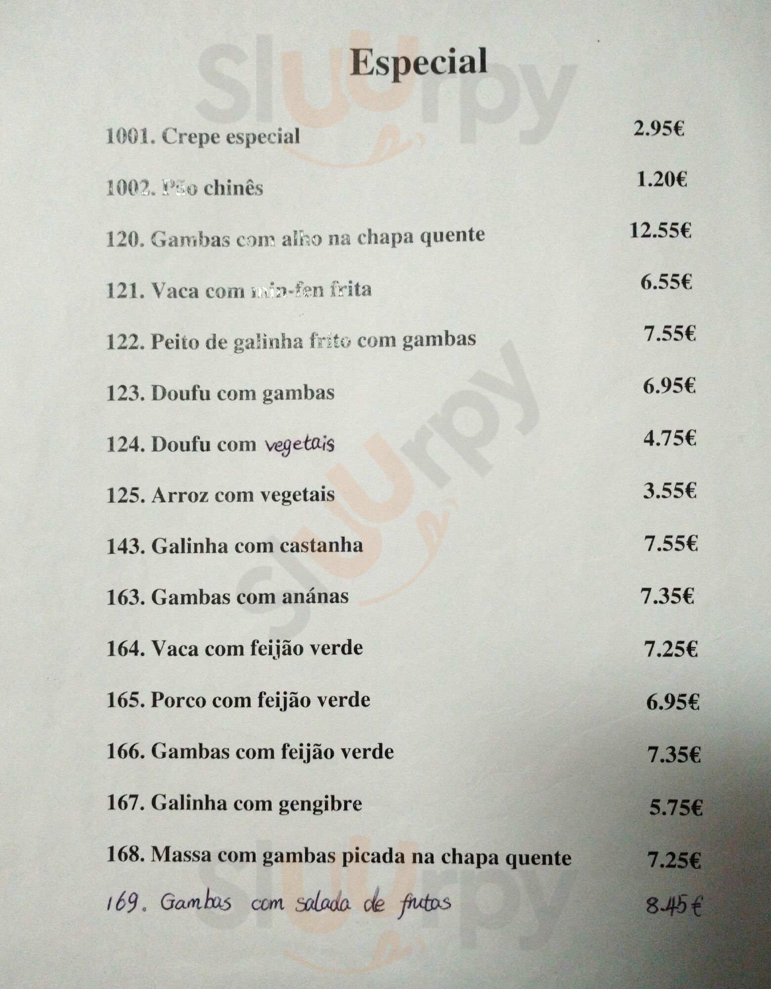 Restaurante Xi-hu Lisboa Menu - 1