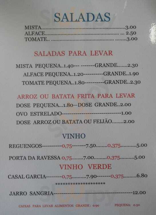 Bar Pastelaria Recife Lisboa Menu - 1