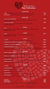 Italian Republic menu