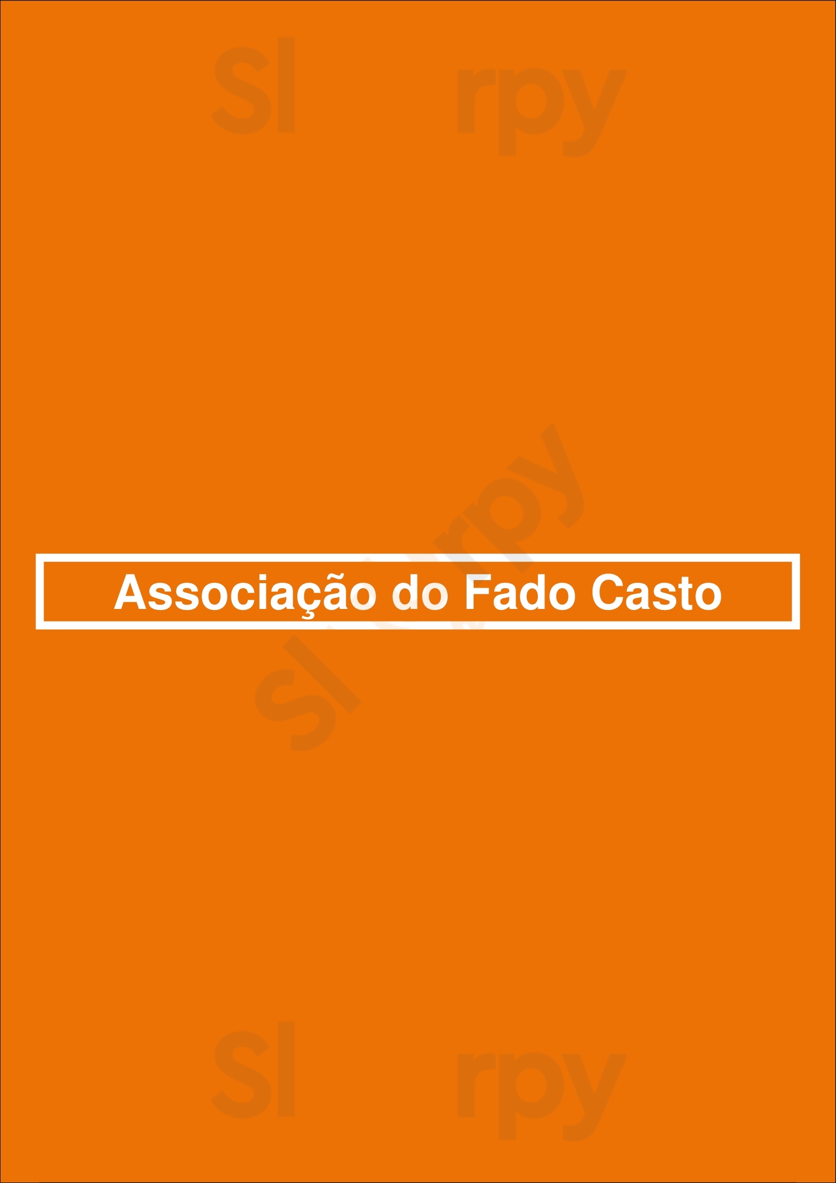 Associação Do Fado Casto Lisboa Menu - 1