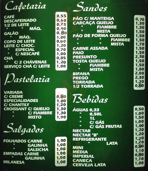 Pastelaria Cici Lisboa Menu - 1