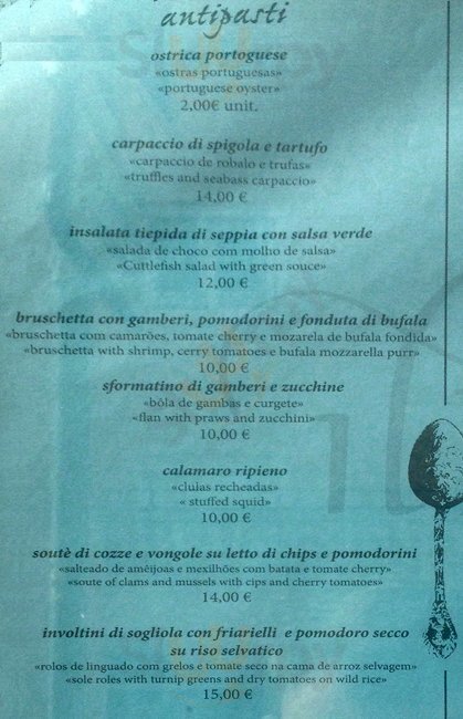 Il Matriciano Al Mare Lisboa Menu - 1