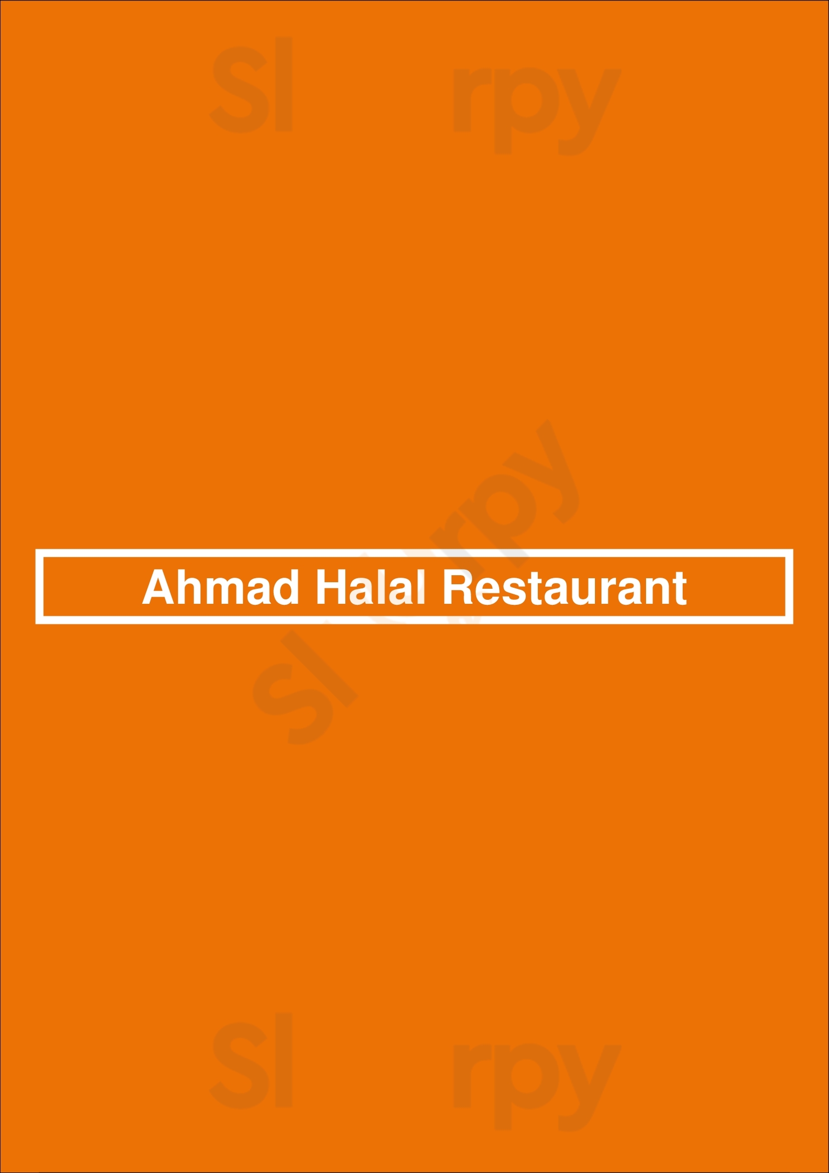 Ahmad Halal Restaurant Lisboa Menu - 1