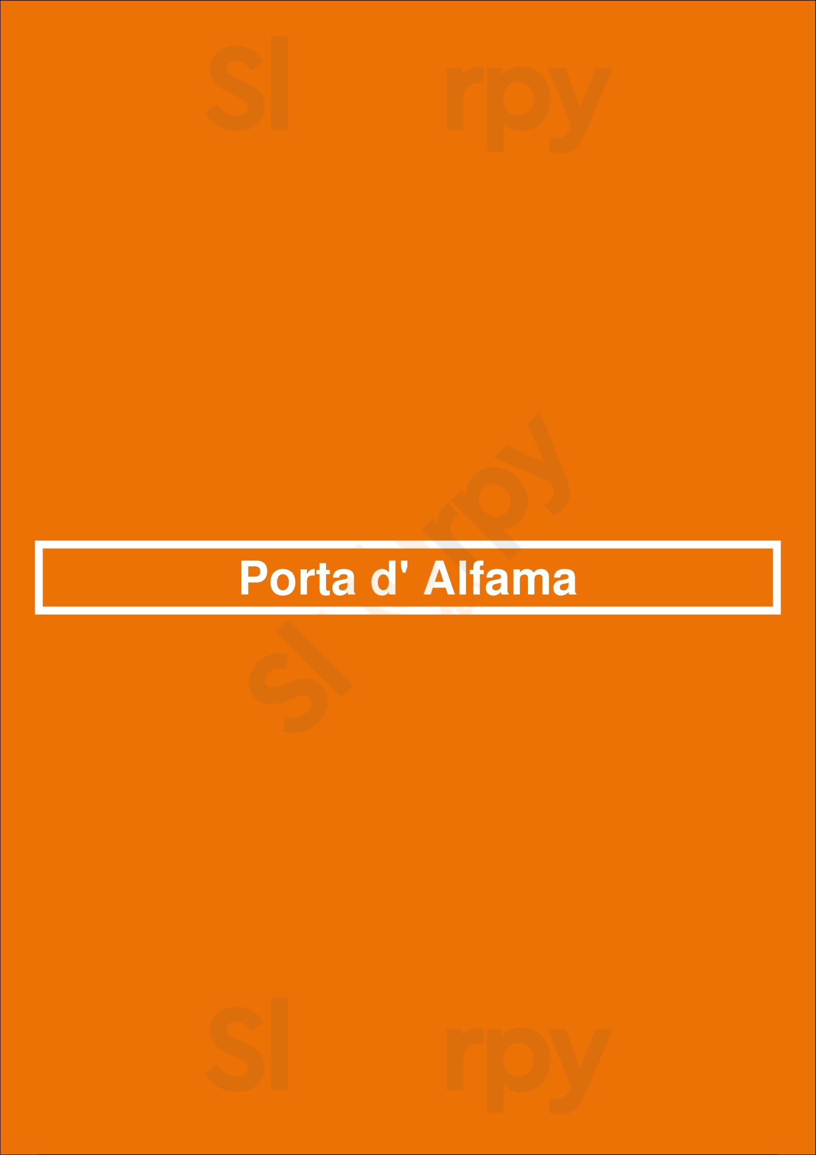 Porta D' Alfama Lisboa Menu - 1