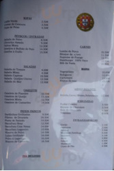 Costa Vicentina menu