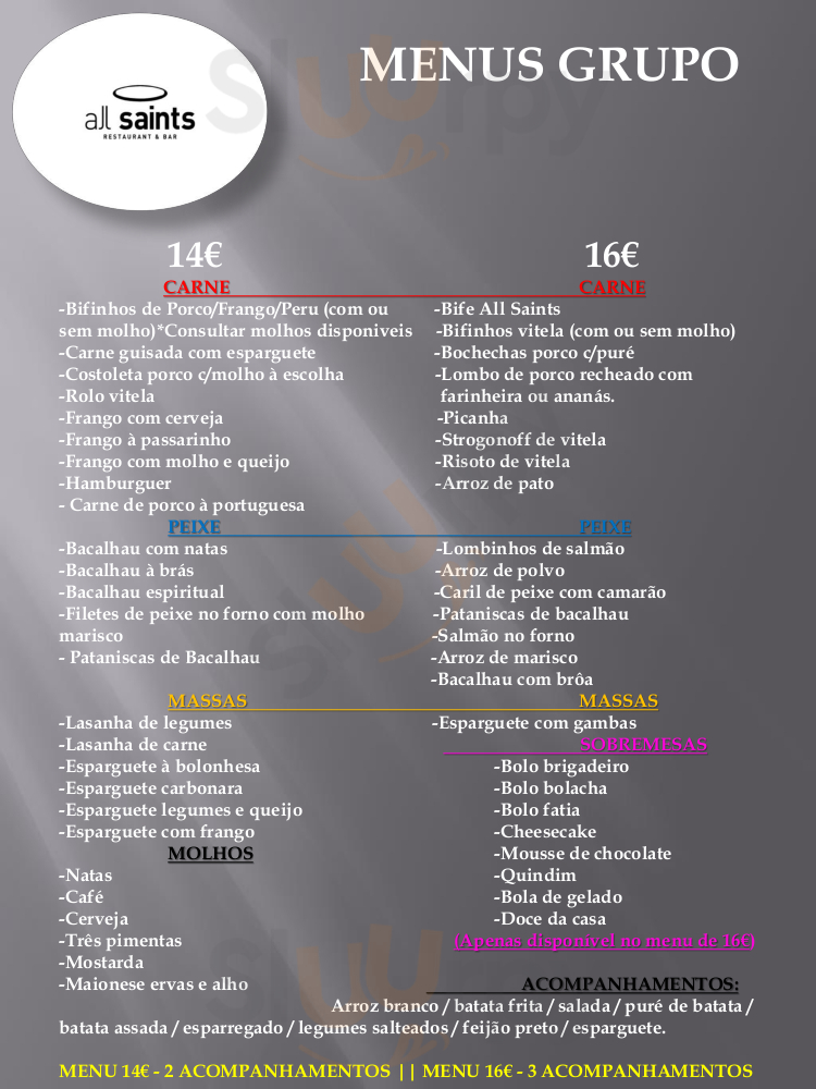 All Saints Restaurant & Bar Lisboa Menu - 1