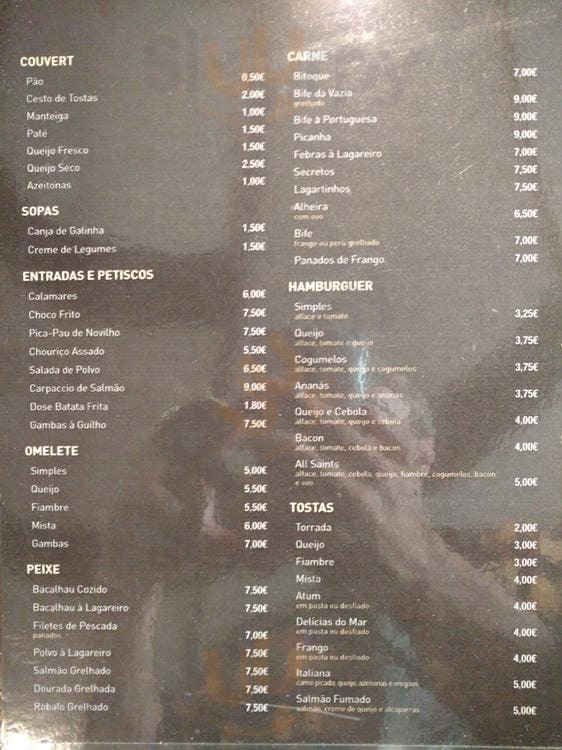All Saints Restaurant & Bar Lisboa Menu - 1