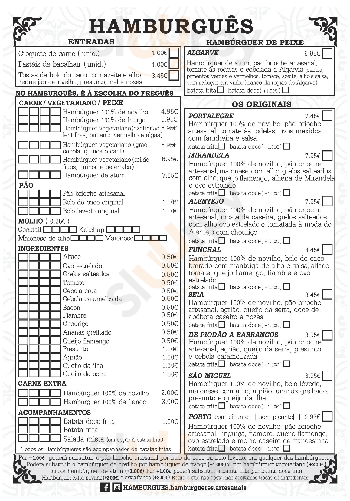 Hamburgues De Alvalade Lisboa Menu - 1