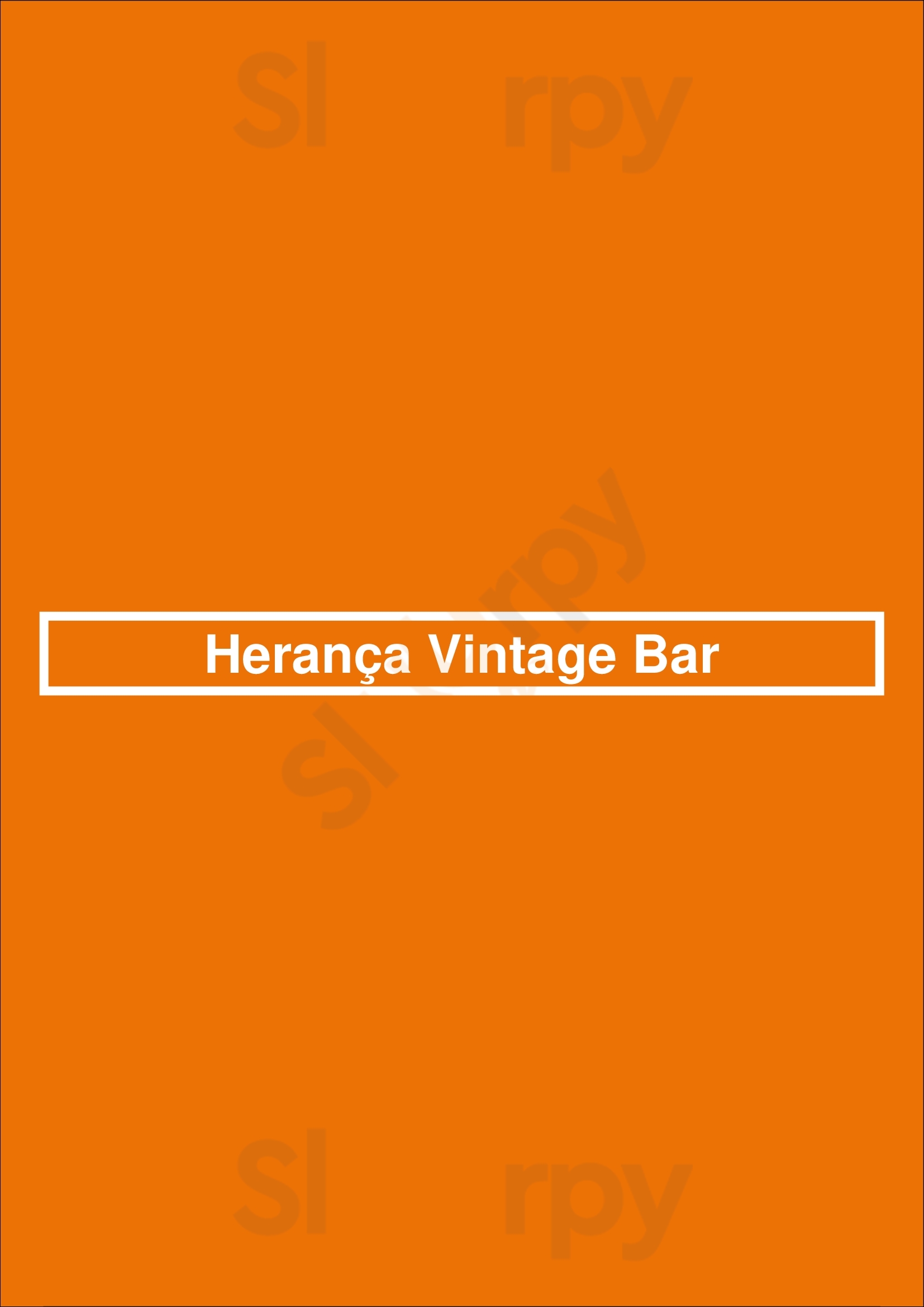 Herança Vintage Bar Lisboa Menu - 1