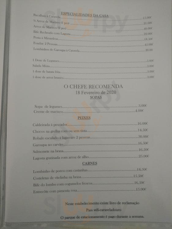 Restaurante Caravela De Ouro Algés Menu - 1