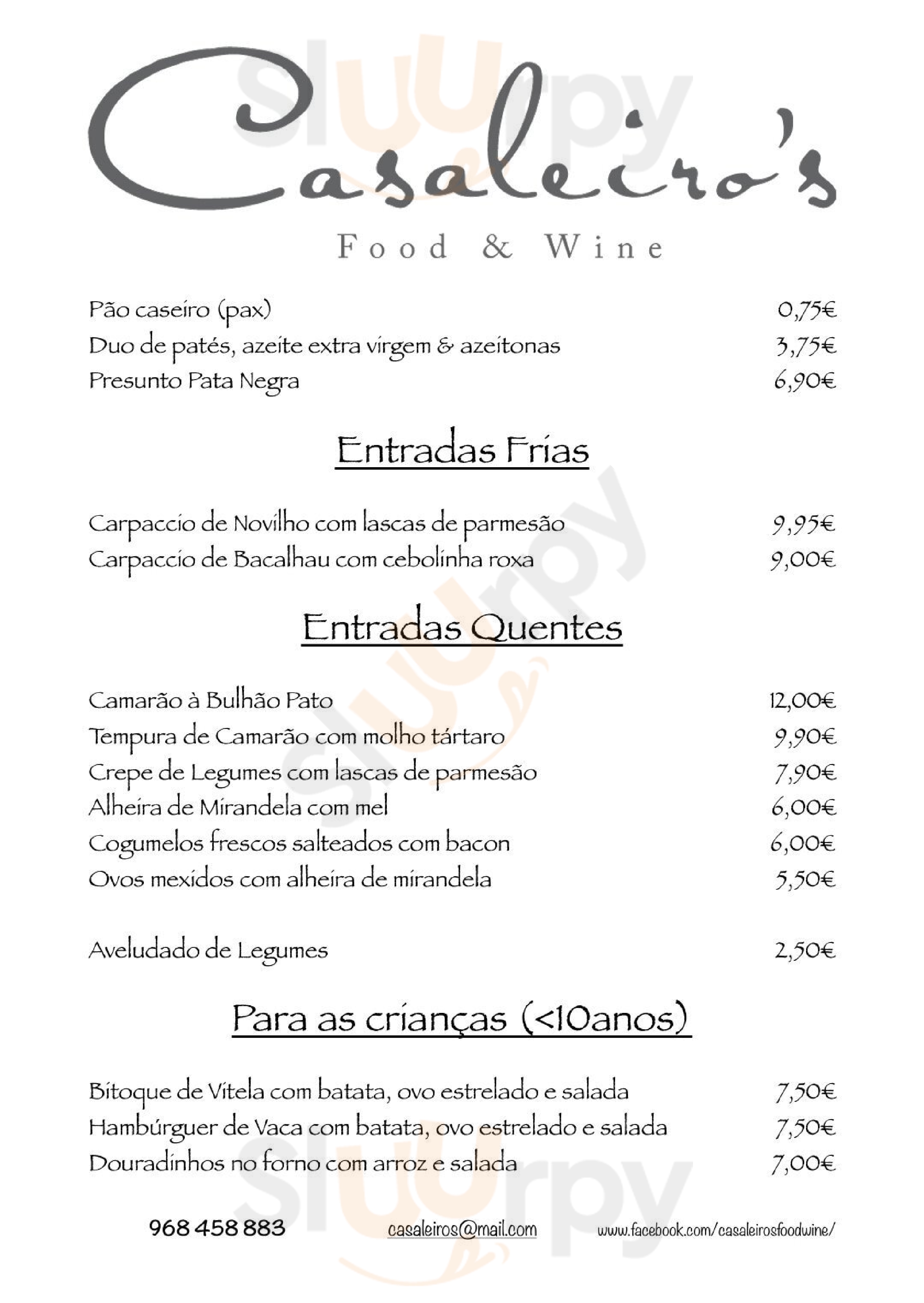 Casaleiro's Food & Wine Restaurant Alverca do Ribatejo Menu - 1