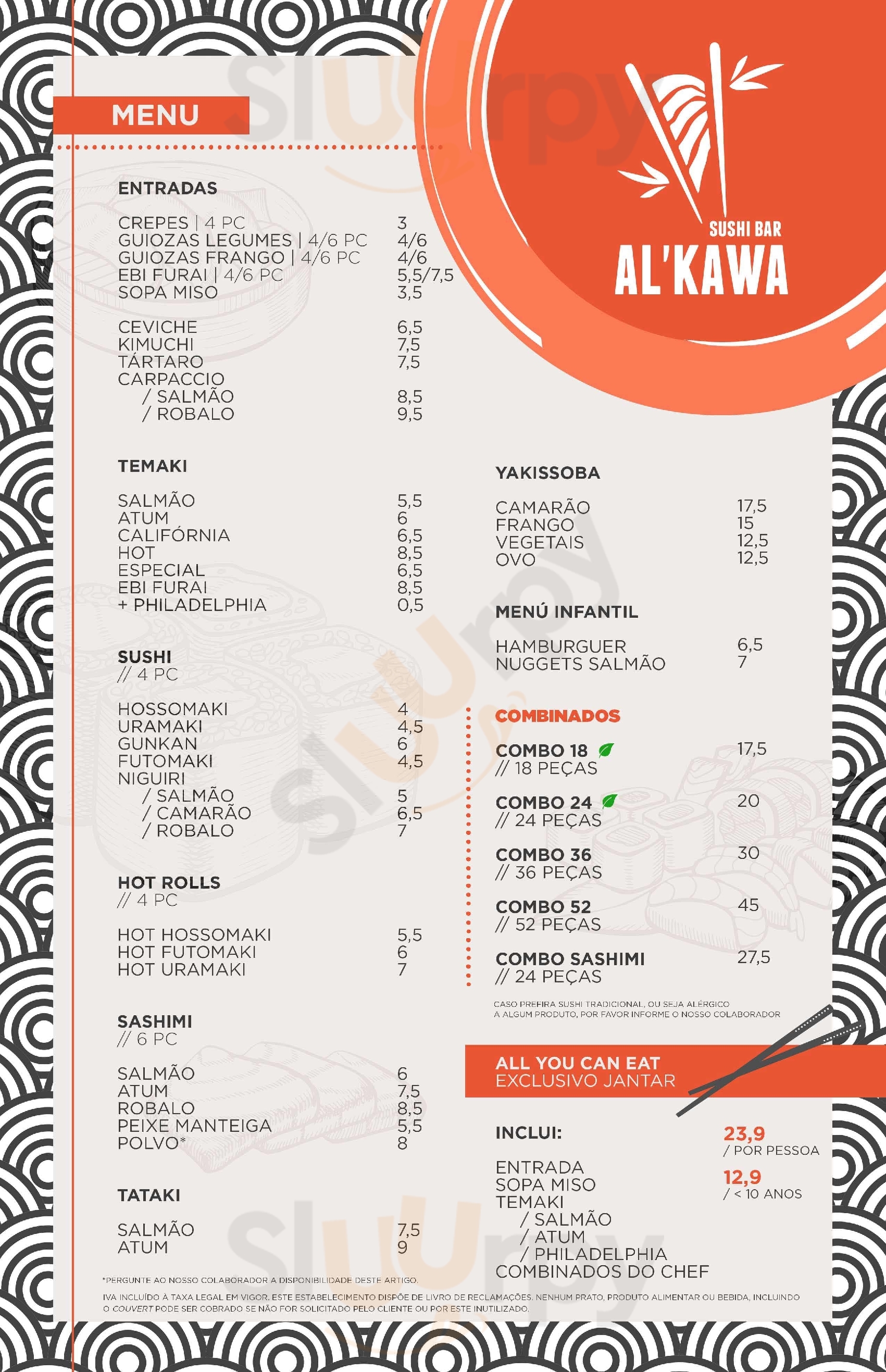 Al'kawa Sushi Bar Alcochete Menu - 1